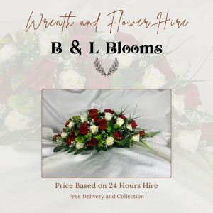 Red and White Coffin Topper