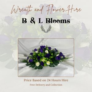Purple and White Coffin Topper
